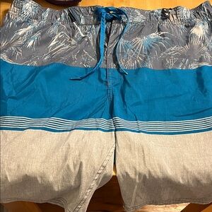 Oakley Blue and Gray Board Shorts